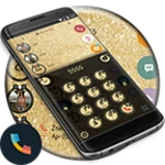 Logo of Theme Dialer Glitter Gold Bow android Application 